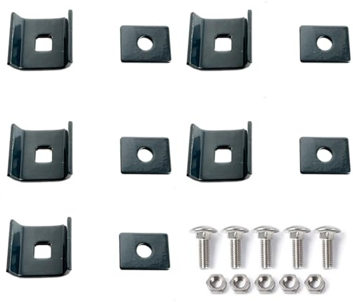 MEIN GARTEN VERSAND Doppelstabmatten Verbinder 6/5/6 mm 5er Set – anthrazit RAL 7016 pulverbeschichtet – Gittermatten-Verbinder/Zaunverbinder für Stabmattenzaun