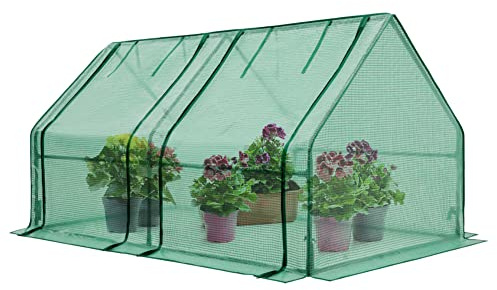 EAGLE PEAK Tragbares Mini-Gewächshaus, 180 x 90 x 90 cm, mit Reißverschluss-Öffnung für Innen- und Außenpflanzen