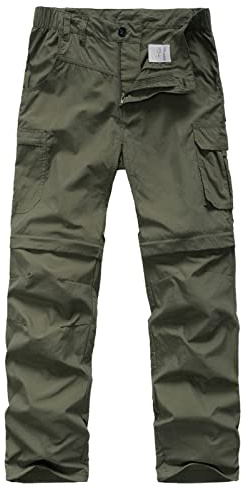 JOMLUN Pantaloni Softshell per Bambini, Pantaloni da Trekking per Ragazzi e Ragazze, Impermeabili, da Escursionismo, Leggeri, ad Asciugatura Rapida, con Protezione UV SPF 50+, con Gambe Rimovibili