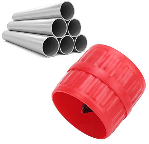 2 Stück Entgrater für Rohre, Rot Innen Außenfräser Rohrreibahle Anfasen Reiben Entgratungsschneider für 5-38mm PVC PPR Kupfer Messing Aluminium Rohre
