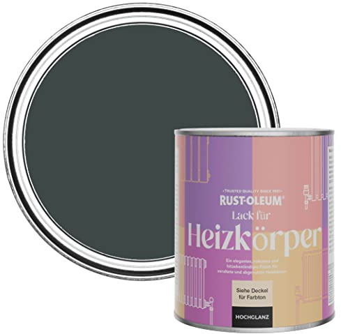 Rust-Oleum Black Heat Resistant Radiator Paint in Gloss Finish - Black Sand 750ml