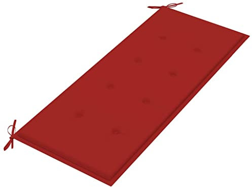 WIFESE Gartenbank-Auflage Rot 120x50x3 cm Sitzkissen Bank Bankauflage Sitzkissen Outdoor Sitzpolster Bank Sitzauflagen Gartenmöbel Universellen Design Geeignet für Gartenbänke im Freien