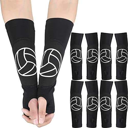 MUSLONG volleyboll armmanschetter armskydd barn sportarmband underarm kompressionsmanschett volleyboll armvärmare elastisk volleyboll sport handledsstöd, 8 stycken, Eine Grösse passt allen Kinder