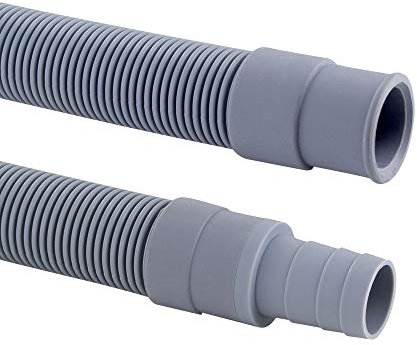 DEKAROX Extensión de manguera de desagüe 1,5 m, 19 mm de diámetro, recto/recta de -20° a +90 °C, universal para lavadora, lavavajillas