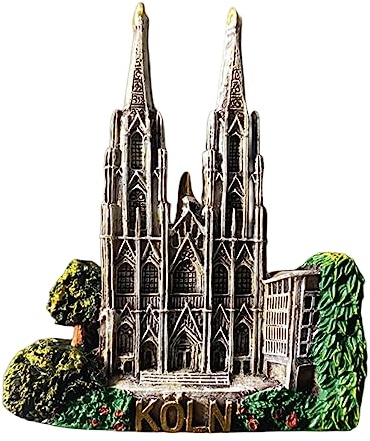 Kühlschrankmagnet Kölner Dom Deutschland | Reise-Souvenir | 3D-Kühlschrankdekoration | Magnetaufkleber | Bastel-Kollektion