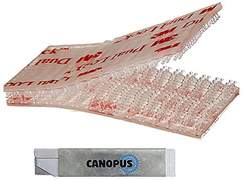 CANOPUS Dual Lock Trasparente Extra Forte, 12 PZ 25,4mm x 50mm, Impermeabile Dual Lock, SJ3560, Nastro di Montaggio per Targhe auto, Decorazioni Per la Casa, Uso Esterno, Interno