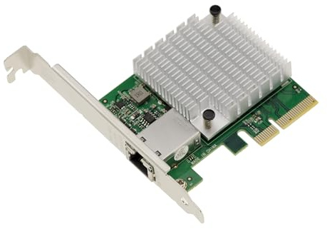 KALEA-INFORMATIQUE Carte contrôleur réseau PCIe 4.0 10 Gigabit ethernet 1 Port RJ45 10G avec chipset AQUANTIA AQC113C-B1. Low et High Profile