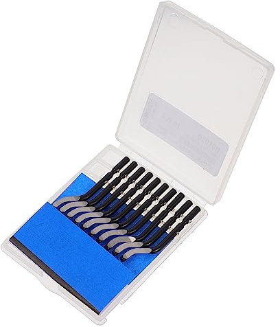 ULTECHNOVO Raschietto Per Sbavatura in Acciaio Inox Set Da 10 Lame Per Taglio E Rifinitura Di Metallo E Plastica Strumento Leggero E Resistente Per Uso Industriale E Artigianale