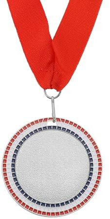 PATIKIL Metall Medaillen Platz Medaillengewinner Preis Diamanten Eingefügt mit Rotem Halsbändern für Sportstag Oden Party Wettbewerbe, Gold