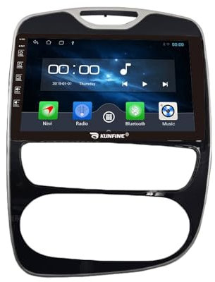 Car CarPlay Android Auto Navigazione Stereo GPS Radiocamera retromarcia Display 10 IPS Schermo tattile Headunit Tablet Pad Lettore multimediale Per Renault Clio 2016-2018 UV BLACK, 4 Core 2G+64G
