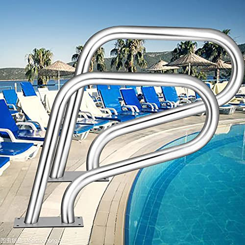 DRFGNF Pasamanos de Piscina Pasamanos de Seguridad para Piscina Pasamanos de Seguridad para Piscina, barandilla de Piscina de Acero Inoxidable 304, barandilla de Piscina Antideslizante para Entrada