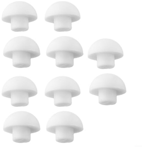 Paquete de 10 almohadillas blancas para parachoques de asiento de inodoro, almohadillas amortiguadoras de repuesto para cubierta de tapa de inodoro