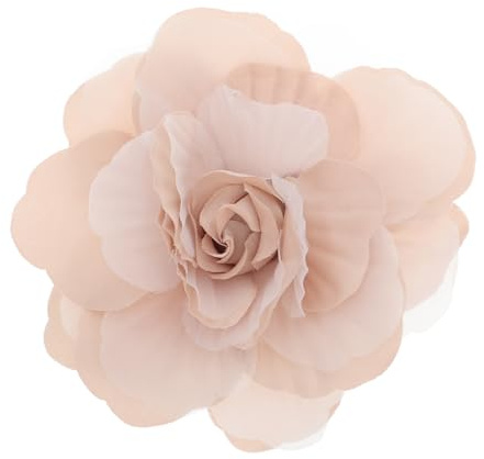 Garneck Blumen Brosche für Damen Eleganter Stoff Pin für Beige als Freundinnen Geburtstag Modisches Accessoire Kleidung