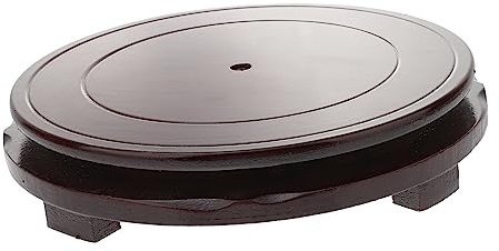Abaodam Vassoio Raccogli Gocce per Vasi da Fiori Rotondi in Legno Sottovaso per Piante Fioriera da Giardino Balcone Vaso per Fiori Acquario Marrone