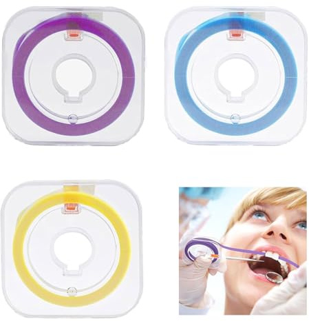 3 Rotoli di Carta Vetrata Dentale per Pulizia Denti,Strisce Sbiancanti per Lucidatura Dentale,Confezione da 3,per la Pulizia Interdentale e lo Sbiancamento,Facile da Usare