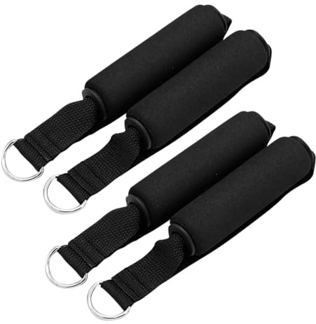 Alipis Asas De Agarre para Entrenamiento De Fuerza con Tubo De Resistencia, Mango Agarre De Espuma Negra, 4 Piezas, para Ejercicios De Fitness y Entrenamiento Casa