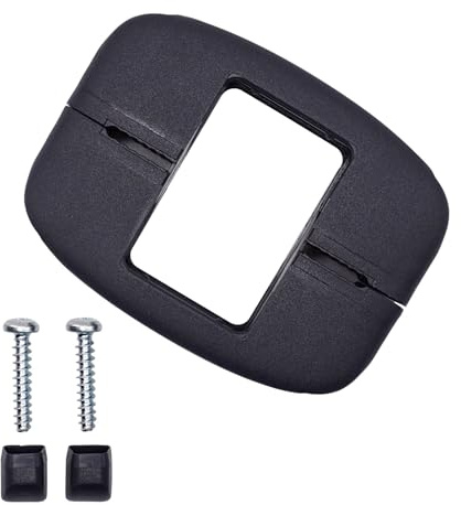 SKIR'CO (3 uds.) Abrazaderas de plástico negras, rectangulares de 40 x 60 mm, para postes de cerca y soportes para paneles de malla de alambre soldado, color RAL 9005