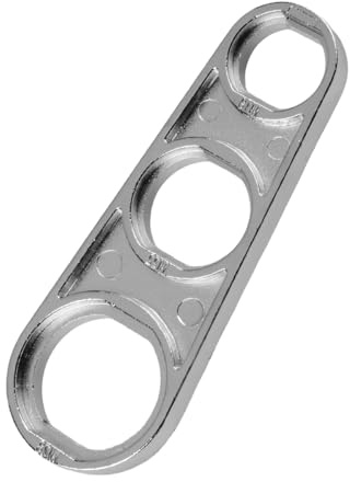 Lotsdonxia Silver Zinc Alloy Faucet Aerator Removal Tool, 3-Hole Design Wrench for Multi-Size Water Flow Adjustment & Maintenance