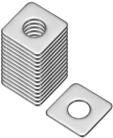 sourcing map Rondelle quadrate M8 x 20 x 20 x 1,5 mm, in acciaio inox 304, rondelle quadrate piatte per fissaggio hardware, 15 pezzi