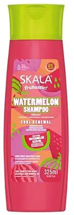 SKALA Fruitastic Watermelon Shampooing Rénovateur de boucles 325 ml Nettoyage doux à la pastèque Hydratant Définition et Contrôle des frisottis Formule Vegan pour Bouclés et Ondulés