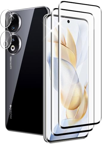 FWKDWHPH [2+1 Pezzi Vetro Temperato per Honor 90,con di Protezione Fotocamera,3D Full Coverage,Durezza 9H,Anti Graffio,Senza Bolle,HD Pellicola Protettiva