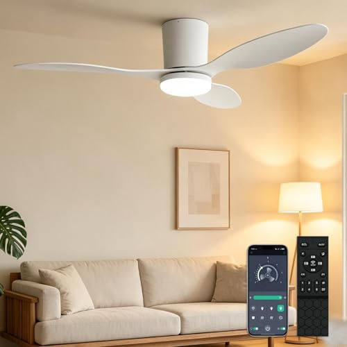 YrgePowk 100CM LED Deckenventilator mit Beleuchtung - Leise Deckenlampe mit Ventilator und Fernbedienung 6 Drehzahlen Deckenleuchte mit Ventilator Dimmbar Timer für Wohnzimmer Esszimmer Schlafzimmer