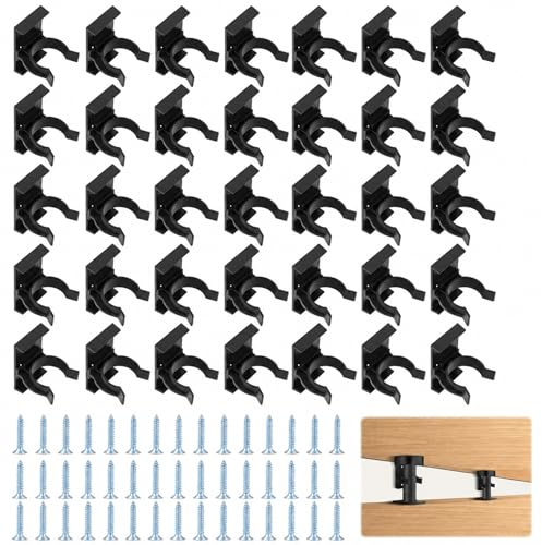 Clip de Fixation pour Plinthes, 150 Pièces pour Réglage Hauteur Armoire Cuisine, Compensation Sols Inégaux, Installation Meubles Salle de Bains, Protection Humidité, 27 à 33 mm, Noir
