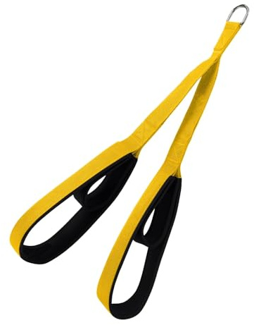 Zymjzbetic Tricepsrep Långt rep för Triceps Gym Rope Push Down Crunch tyngdlyftning styrketräning (gul)