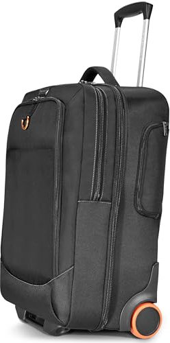 Everki Laptop‑Trolley 17,3–18,4″ 32 Liter mit Rädern & Handgepäckfunktion, reisefreundlich – Business‑Rollkoffer, Geschäftsreisende & Gamer, EKB420, Schwarz
