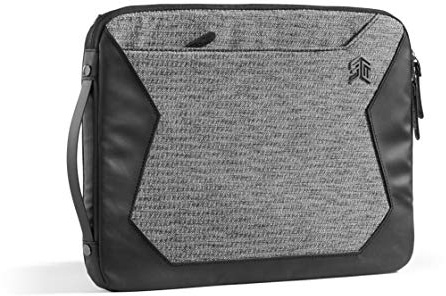 STM Myth stm-114-184M-01 Laptop-Hülle mit abnehmbarem Tragegurt, Fleece, Granitschwarz