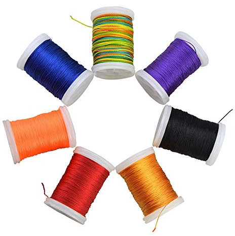 SHARROW 2 Stück Bogenschießen Bogensehnen Serving Threads 110m Sehnengarn Bogenschnur (Blau)