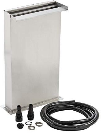 OASE 70774 Waterfall Kit 30 - Edelstahl-Wasserfall in 30 cm Breite, für Wasservorhänge mit Unterbau zur Bodeninstallation in Flachwasserzonen oder am Gartenteich