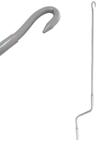 TENDAGGIMANIA Asta di Manovra per Tende da Sole Avvolgibile Universale - Colore: Grigio - Misura: 250 CM - Manovella per Tende da Sole in Ferro Laccato