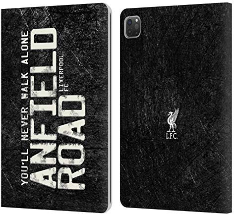 Head Case Designs Offizielle Liverpool Football Club Strasse Anfield Schwarz Liver Bird YNWA Leder-Wallet-Hülle Kompatibel mit Apple iPad Pro 11 2020/2021 / 2022