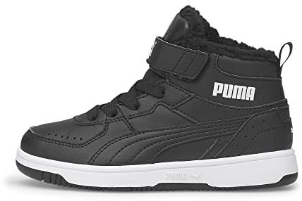 PUMA Mädchen Rebound Joy Fur Ps Sneaker, Puma Black Puma White, 29 EU