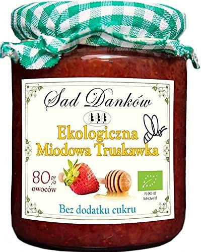MERMELADA DE FRESA CON MIEL SIN AZÚCAR BIO 260 g - SAD DANKÓW