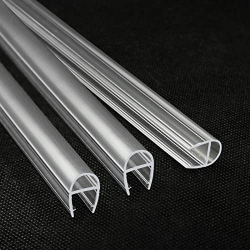 KOLAKO Shower Door Seal, 3PCS x 39.37 Inch Glass Door Sweep for 3/8Inch Frameless Shower Doors Side Seal Strip U-Type Waterproof Sealing Jam to Stop Leak