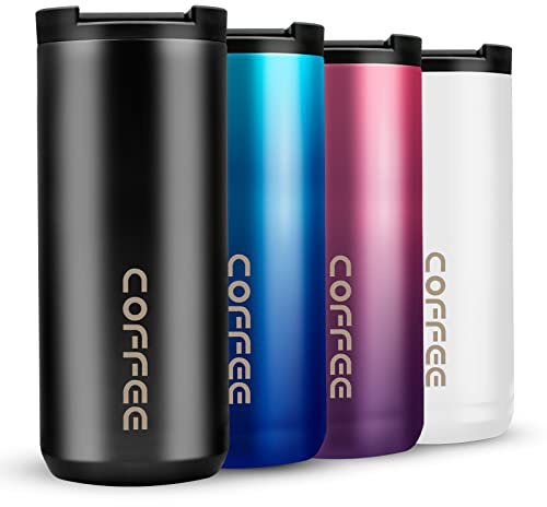 Travel Mug, Double Walled Coffee Cup 550ml Vacuum Insulation Stainless Steel with Leakproof Lid Eco-Friendly, for Hot and Cold Water Coffee and Tea