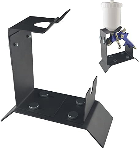 HUBEST Sprayer Stand for Car Paint, Gravity Paint Spray Gun Stand Holder, Cast Iron, Holds HVLP Guns, Auto Body Spray Guns, Suitable for Spray Booths, Workstations, Kitchens