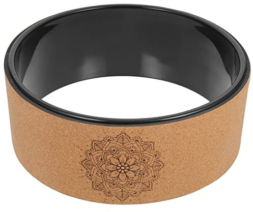 Gatuida Yoga Rad Kork Rückenroller Rutschfest Yoga Kreis Rad Tiefengewebe Massager für Flexibilität Balance Dehnung Entspannung