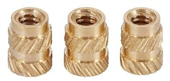 gewindeeinsatz M1.4 M1.6 Gewinde knurrte Messinggewinde Wärme Set Wärmesistentem Einbettungsmutter for Telefon einpressmutter (Color : M1.6x3x2.5 (100pcs))