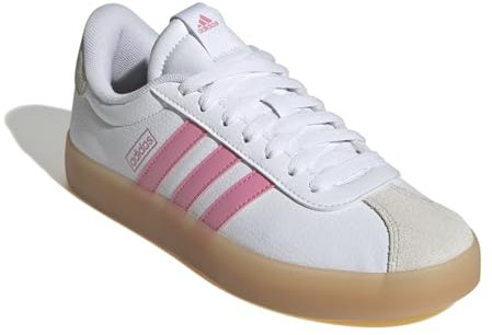 adidas Damen Vl Court 3.0 Sneaker, Weiß/Bliss Pink/Gum, 44 EU