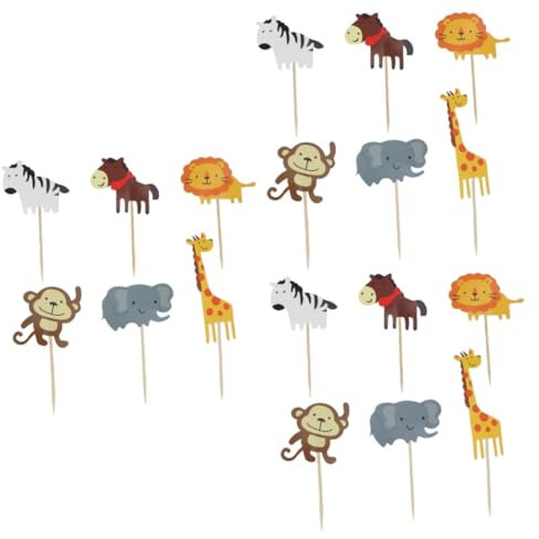 Ciieeo 144stücke Teiliges Tier-themen Kuchen Dekorationsset Mit Elefant Giraffe Und Bunte Cupcake Toppers Für Geburtstagsfeiern Und Thematische Anlässe Um Ihre Desserts Lebendig Zu
