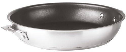 LACOR 56820 Combi-stekpanna, rostfritt stål, 18/10 rostfritt stål, QuanTanium® non-stick, PFOA-fri, smörgås termofond, 1 liter, stapelbar, lämplig för induktion och ugn, Ø20 cm