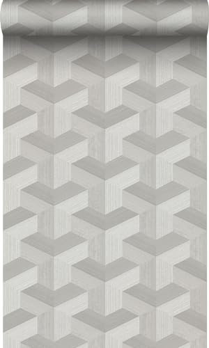 Origin Tapete 3D-Muster Grau 50 x 900 cm