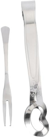 CRILSTYLEO Schneckenzangen- Und -set Aus Edelstahl Schneckenutensilien Für Schnecken Sushi Und Schalentiere Schneckengabel-clip Für Gourmet-mahlzeiten