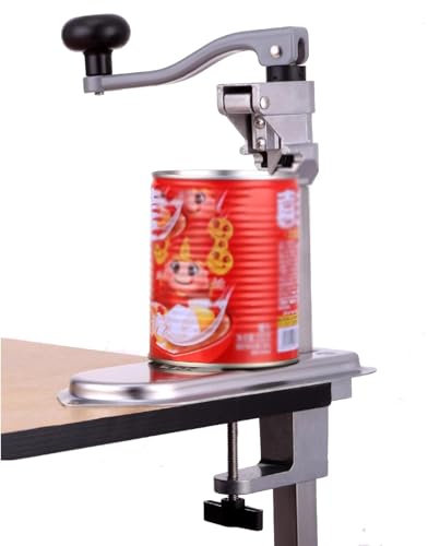 NVYAZJ Apriscatole Commerciale, Apriscatole da Tavolo Manuale, Antiscivolo Efficiente in Acciaio Inossidabile, Altezza 50 Cm, Maniglia Regolabile, Doppio Rinforzo per La Cucina Domestica