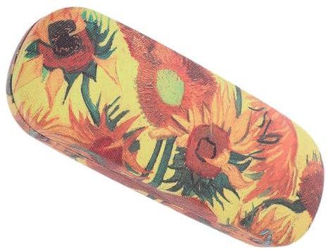 Holibanna Multifunktionales Brillenetui Hartschale Mit Sonnenblumenmuster Großes Fassungsvermögen Tragbarer Brillenhalter Robuste Aufbewahrungsbox Für Sonnen Lesebrillen Kunst Studentenzubeh