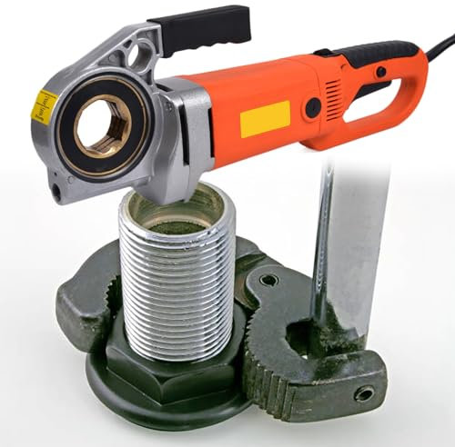 GESAIDES Filettatrice Elettrica per Tubi, Macchina per Filettare Tubi da 2300 W, Kit di Azionamento Elettrico Portatile per impieghi Gravosi, Filettatrice Portatile per Tubi con 6 Filiere