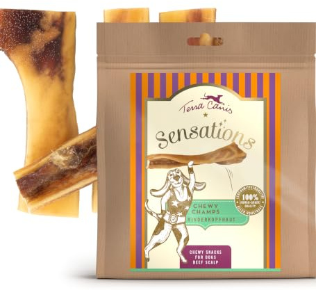 Terra Canis Sensations Chewy Champs - Nötkött 200 g Naturliga tuggmaskiner, torkade tuggaktiviteterna | Kompletterande foder för hundar